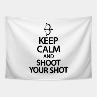 Keep calm and shoot your shot Tapestry