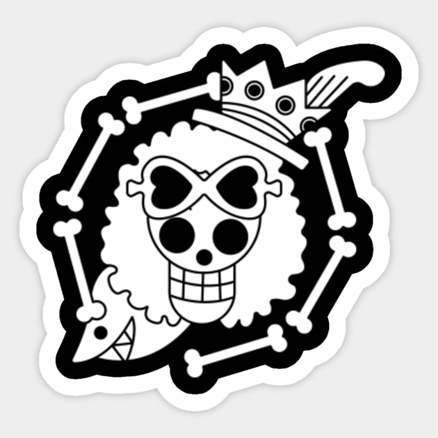 Brook Jolly Roger 3 - One Piece - Sticker | TeePublic