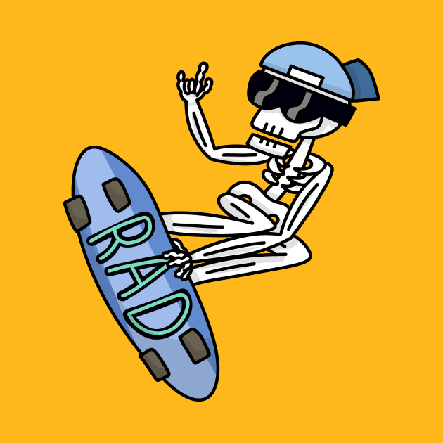 Skateboard Skeleton by Jamtastic