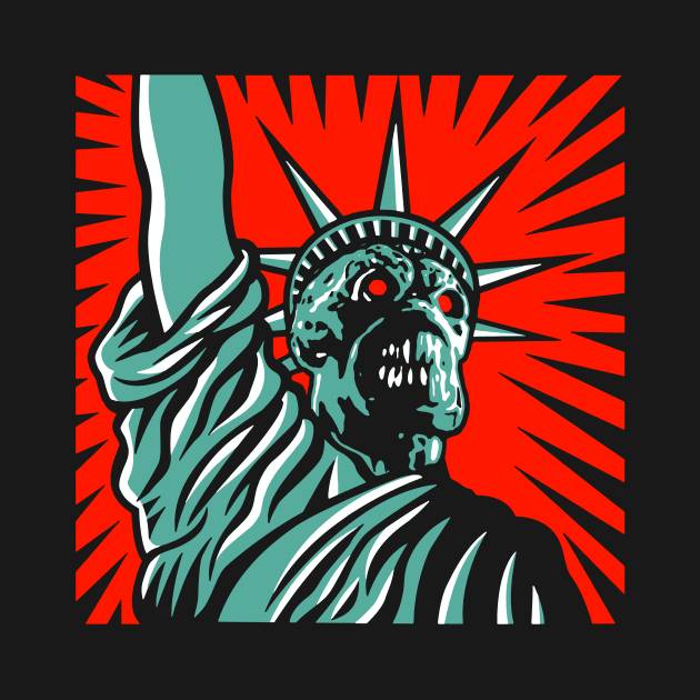 Martian Liberty - no black line by Uwantmytees