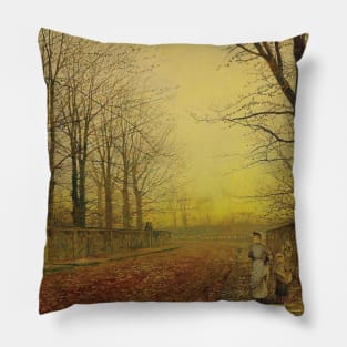 Autumn Glory by John Atkinson Grimshaw Pillow