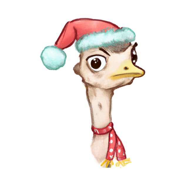 Cute Ostrich Drawing by Play Zoo