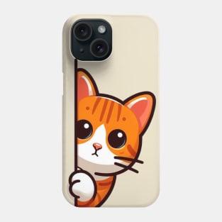 Orange Cat Peeking Phone Case