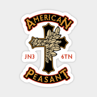 Christian Apparel Clothing Gifts - American Peasant Angel Wing  Cross Magnet