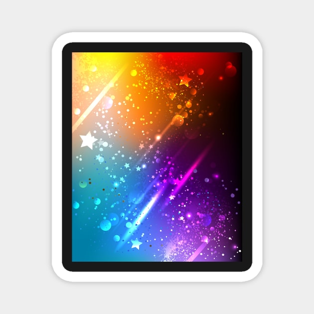 Bright Rainbow Background Magnet by Blackmoon9