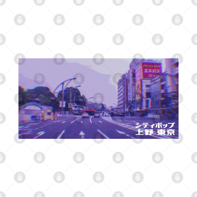 Japanese city pop art series 2 - Ueno Tokyo Japan in - retro aesthetic - Vaporwave style by FOGSJ