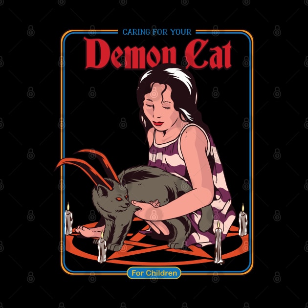 Caring for your Demon Cat - Vintage Parody by uncommontee