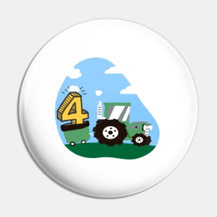 4th birthday tractor outfit for boys and farmers Pin