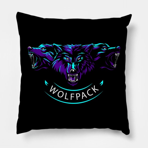 Wolfpack Gradient Pillow by Mako Design 