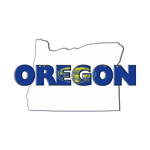 Oregon Colored State Letters by m2inspiration