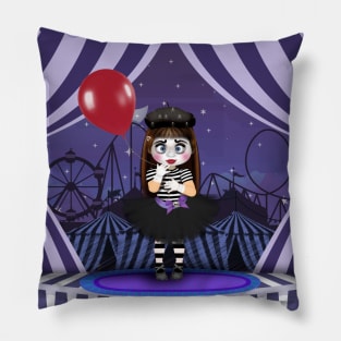Mime and balloon Pillow