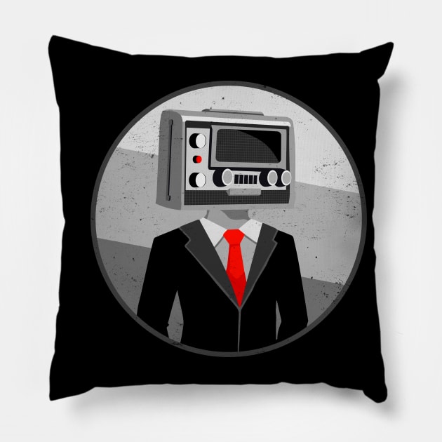 RADIO + HEAD - Alt Rock Music Lovers Pillow by TwistedCharm