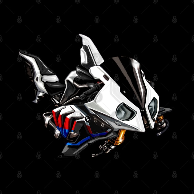 BMW S1000RR Shark White Blue & Red by MOTORIND