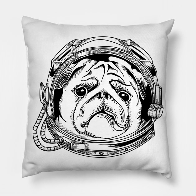 Astropug Pillow by Emkay