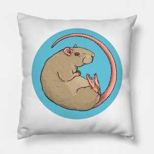 Fawn Pet Rat Illustration Pillow