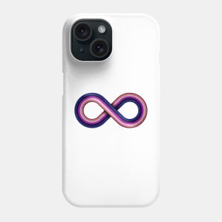 Large Infinity Vector Symbol Striped with Gender Fluid Pride Flag Phone Case