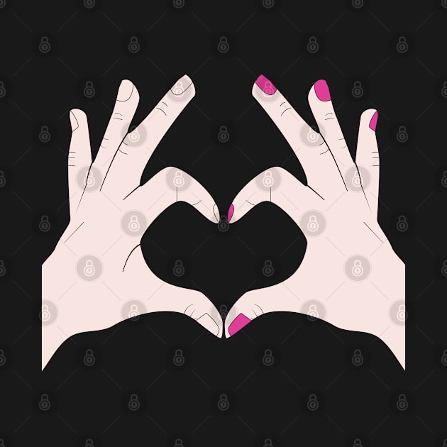 Hands Making Heart Shape Love Sign Language Valentine's Day by Okuadinya