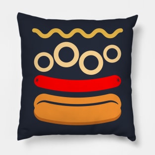 New York 'Dirty Water Dog' Baseball Fan T-Shirt: Celebrate NY Baseball with Iconic Hot Dog Style! Pillow