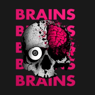 Brain Skull Pink T-Shirt