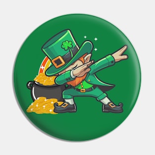 St Patrick's Day Dabbing Leprechaun Pin