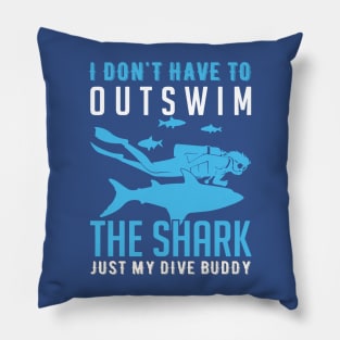 i don't have to out swim 3 Pillow