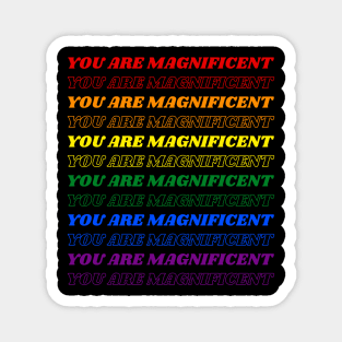 Reminder You Are Magnificent Self Love Rainbow Magnet