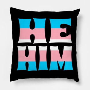 Trans Flag He/Him Pillow