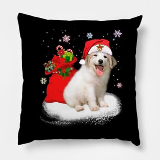 Christmas Santa Great Pyrenees Pillow