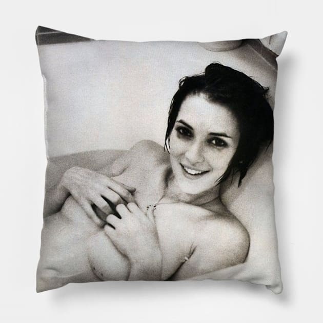 The One & Only Winona Ryder Pillow by ArtCoffeeLust