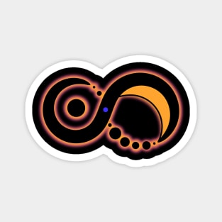 Solaris Moebius Orange / Violett (Logo gross) Magnet