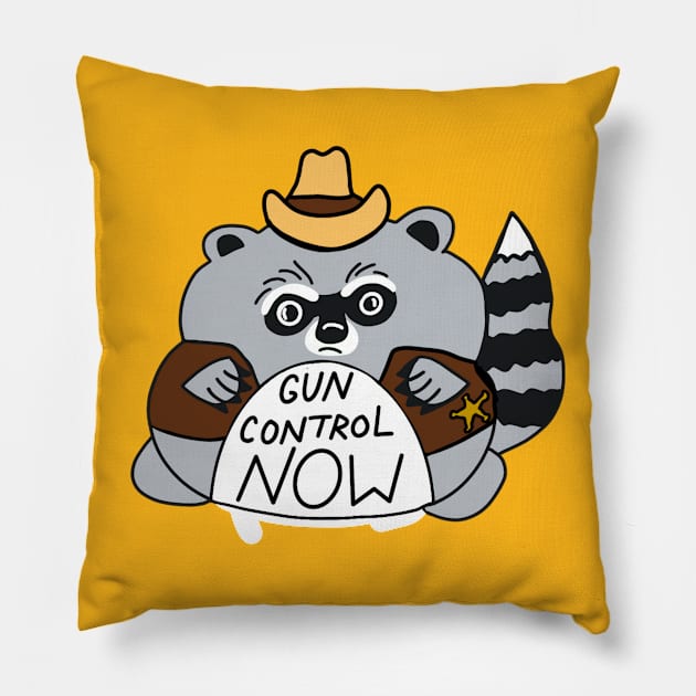 Gun Control Now Pillow by TheLoveSomeDove