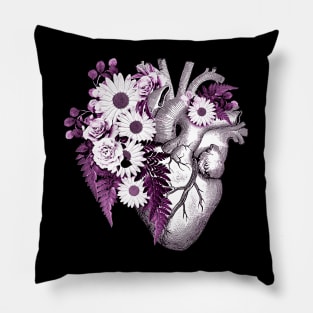 Floral heart 5 Pillow