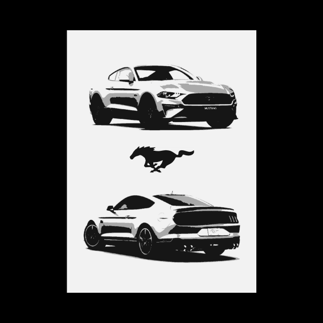 Ford Mustang (pop art) by d1a2n3i4l5