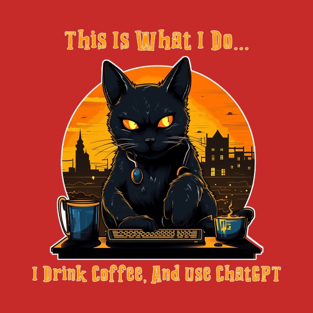 My Cat uses Chat GPT by Blackhearttees