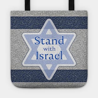 Stand with Israel on Stylized Flag Tote