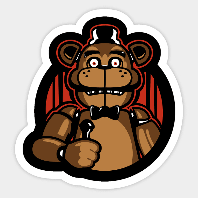 FNaF Freddy Fazbear Round Sticker - Free FNaF PNG Stickers