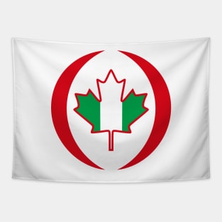 Canadian Nigerian Multinational Patriot Flag Tapestry