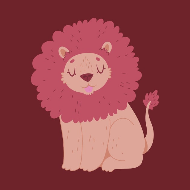 Pink Lion by clairestamper