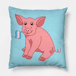 Pete The Transgender Pride Pig Pillow