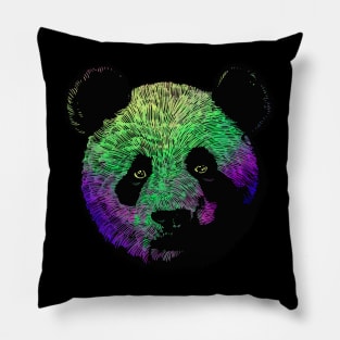 Awesome Colored Panda Pillow