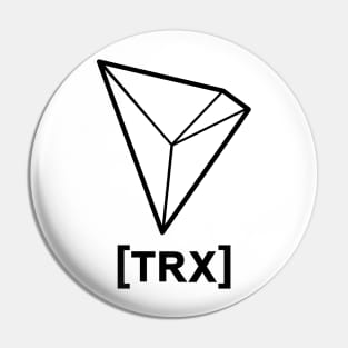 Tron Coin (black logo) Pin