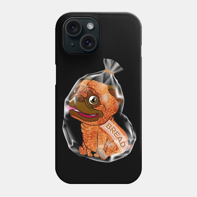 Adorable pug loaf Phone Case by PincGeneral