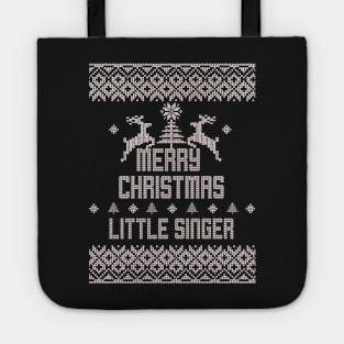 Merry Christmas LITTLE SINGER Tote