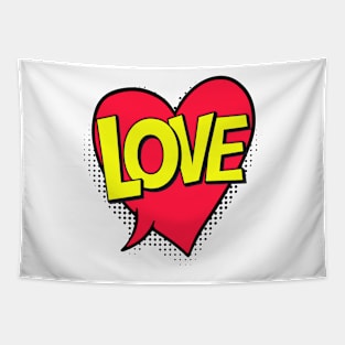 Heart Speech Bubble Tapestry