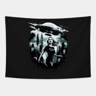 Alien Encounter Tapestry