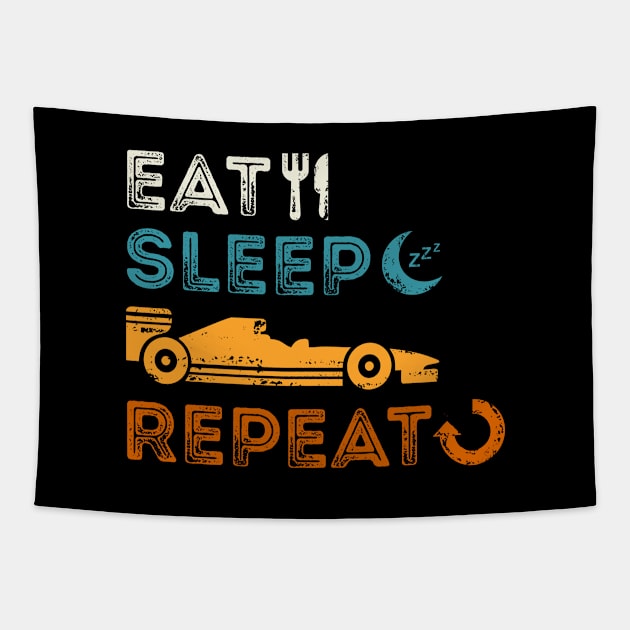 Eat Sleep Formula Repeat Tapestry by marieltoigo