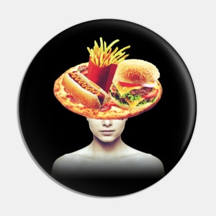 JUNK food head portrait Pin