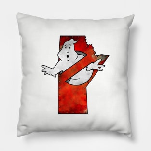 Manitoba Ghostbusters:Afterlife Logo Pillow