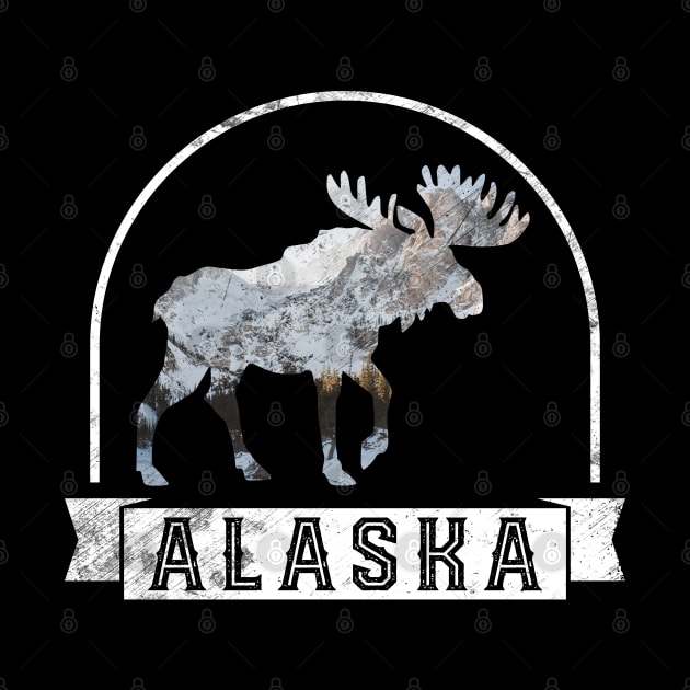 Alaska Day Moose Snowy Mountain Alaskan Tourist or Resident by RiseInspired
