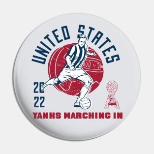 Vintage United States Soccer Player 2022 Pin